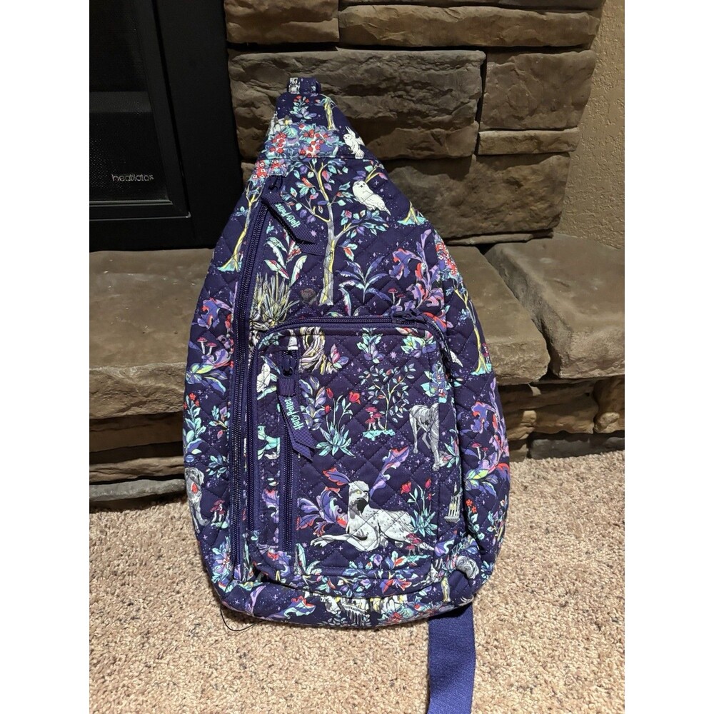 Vera Bradley Harry Potter Forbidden Forest Sling Backpack Purple Crossbody